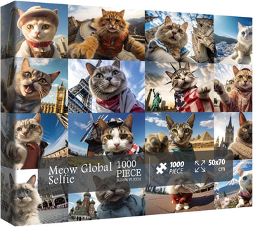 MEOW Global Selfie Jigsaw Puzzle 1000 pezzi
